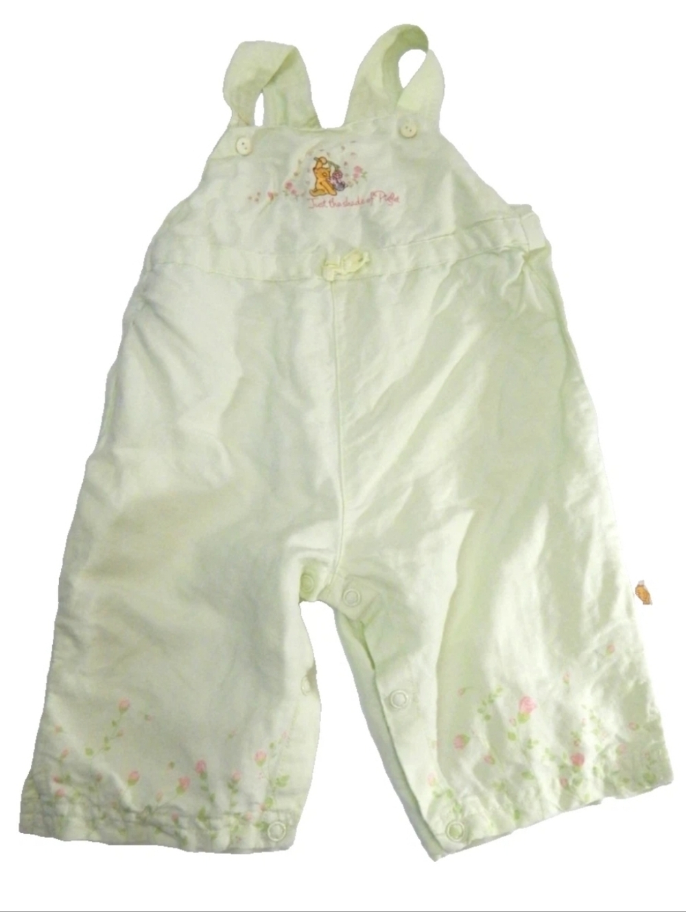 Classic Pooh Piglet Pastel Floral Overalls